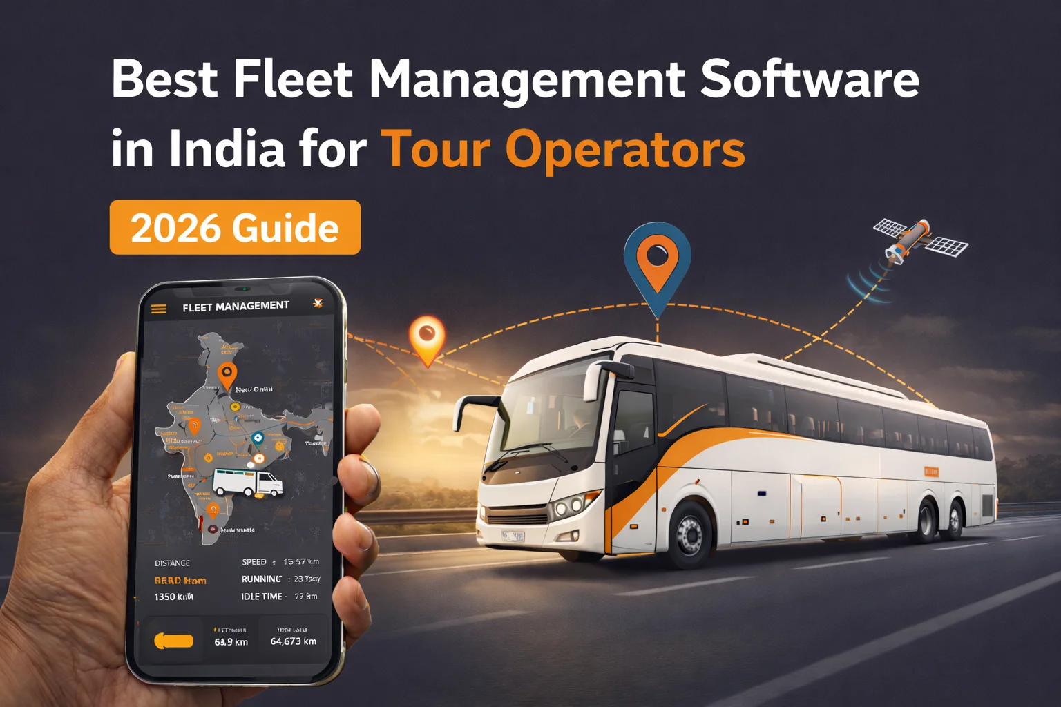 Fleet management software dashboard showing live vehicle tracking for Indian tour operators