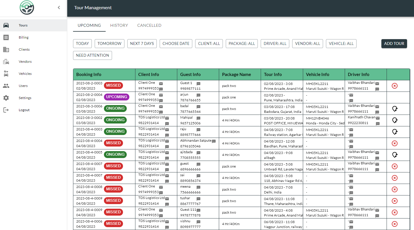 Taxi dispatch software