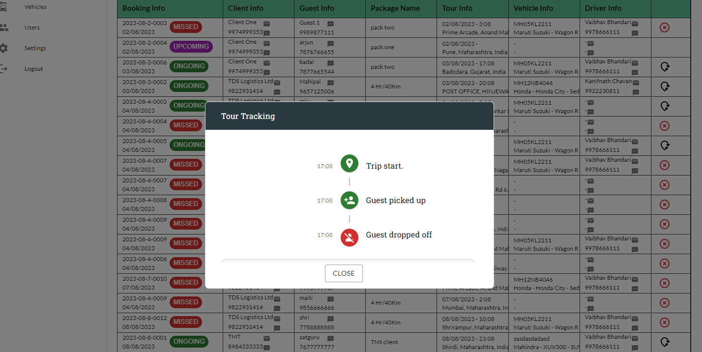 Taxi dispatch software